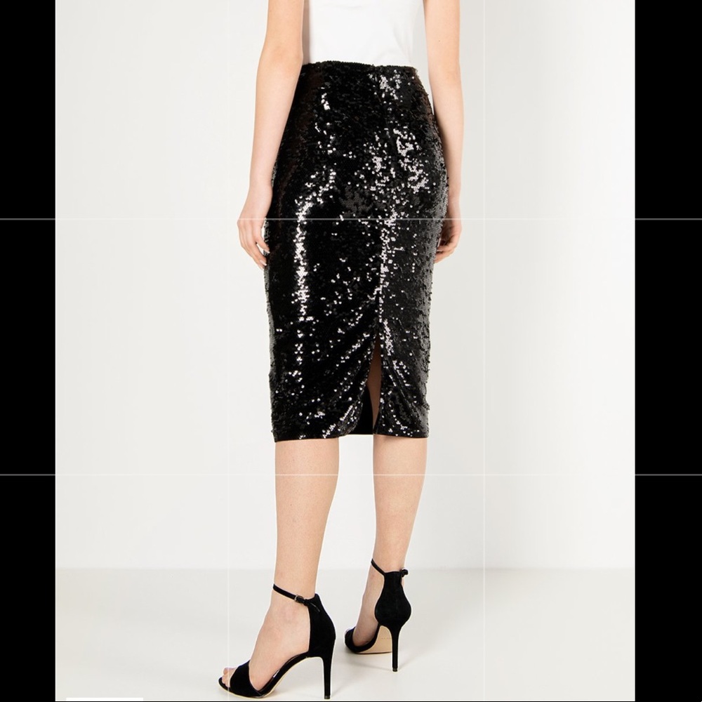 Michael Kors Women’s Midi Skirt Sequined Black - Picture 8 of 12
